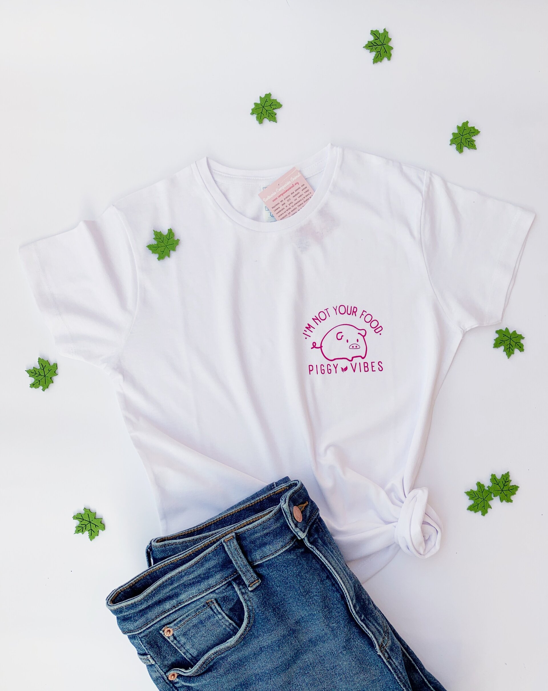 Camiseta mujer Piggy Vibes blanca - 2